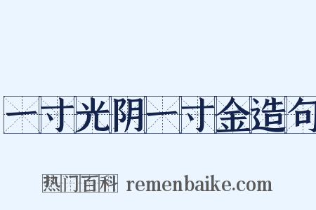 一寸光阴一寸金造句是什么意思的图片